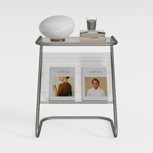 VINGLI Outdoor Wicker Side Table Patio Side Tables