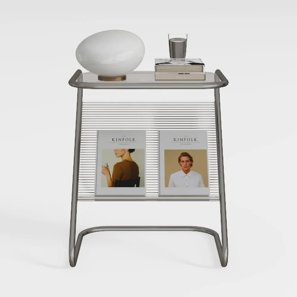 VINGLI Outdoor Wicker Side Table Patio Side Tables