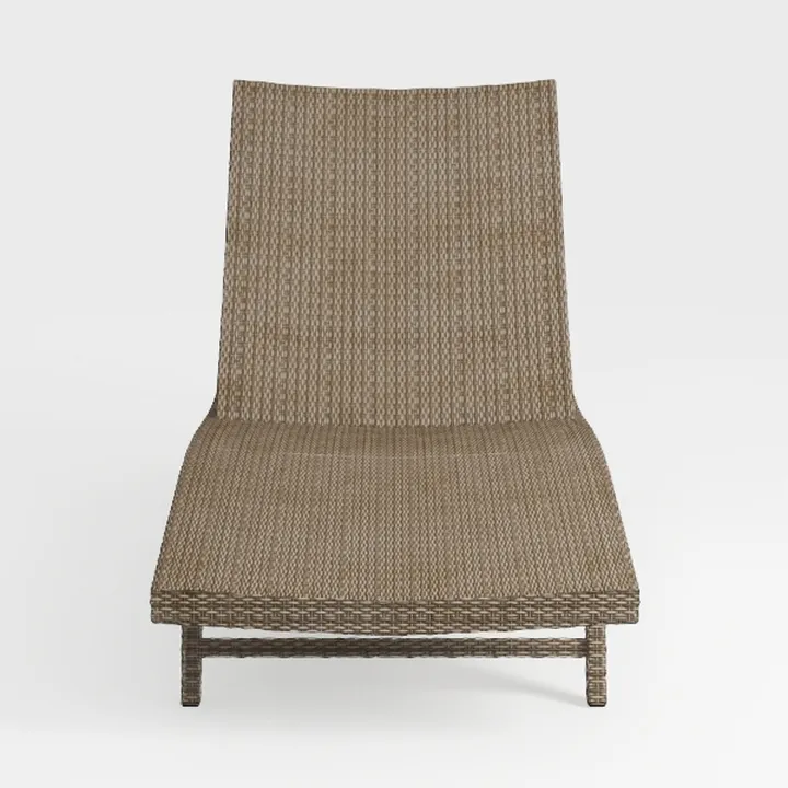 Wicker Rattan Outdoor Chaise Lounge Minimalist 3D Model