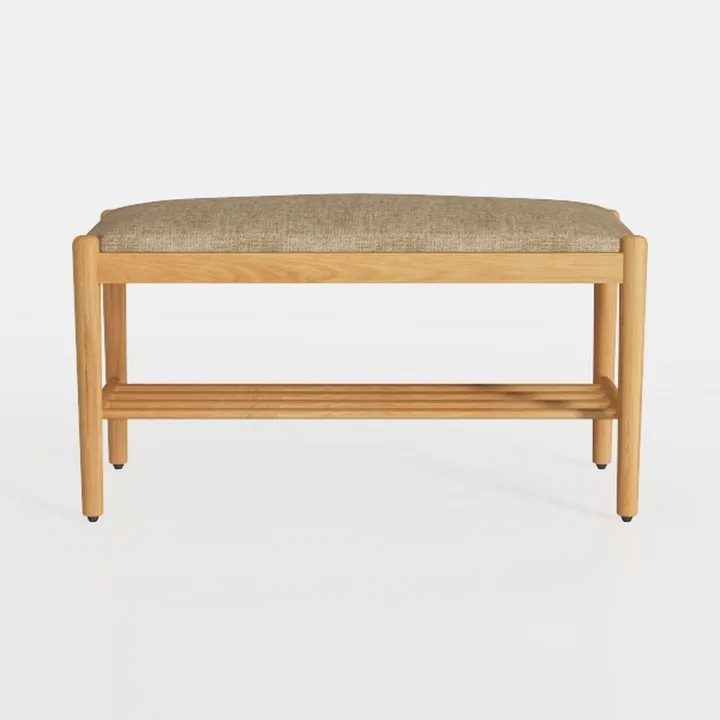 Bedroom Bench, 43" End of Bed Shoe Bench