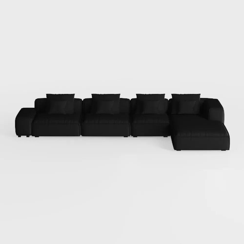 Cloud Sectional Couch with L-Shape Chaise, Modern