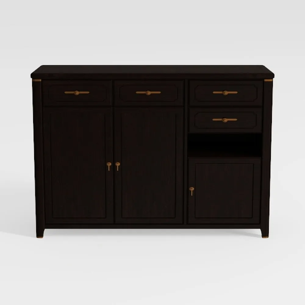 OKD Farmhouse Wine Bar Cabinet w/Sliding Barn