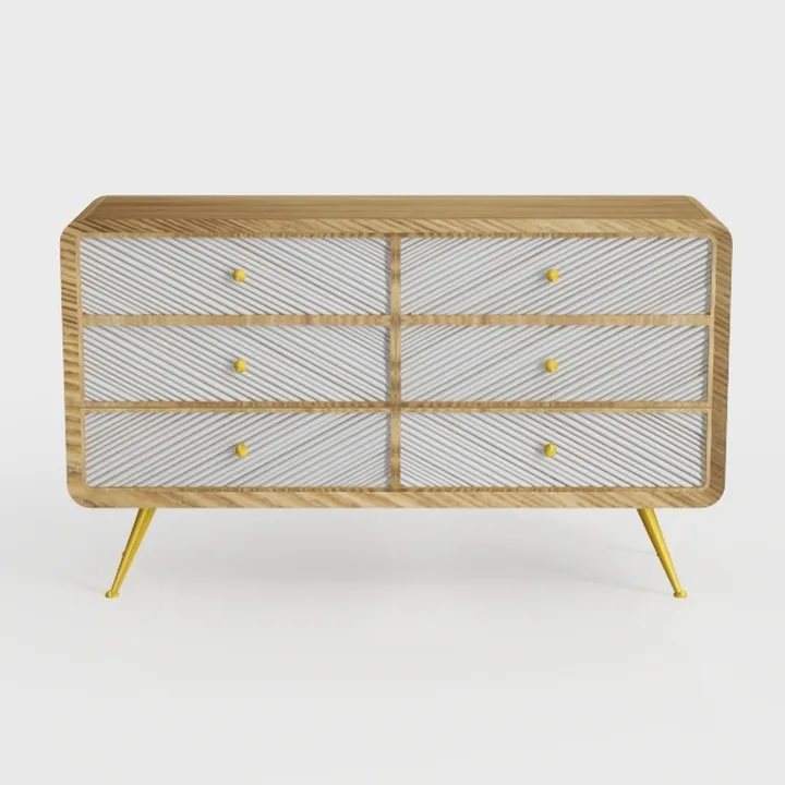 RARZOE 2 Sets of Rattan Nightstand Dresser Chest