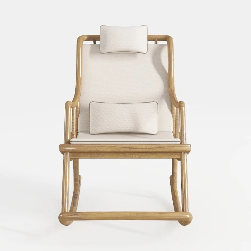 Kouboo Rattan Chairs Wingback Cushions, Natural