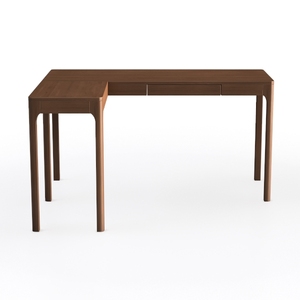 JOMEED L-Shaped Wooden Home Office Desk Adjustable