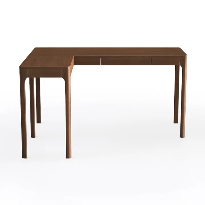 JOMEED L-Shaped Wooden Home Office Desk Adjustable