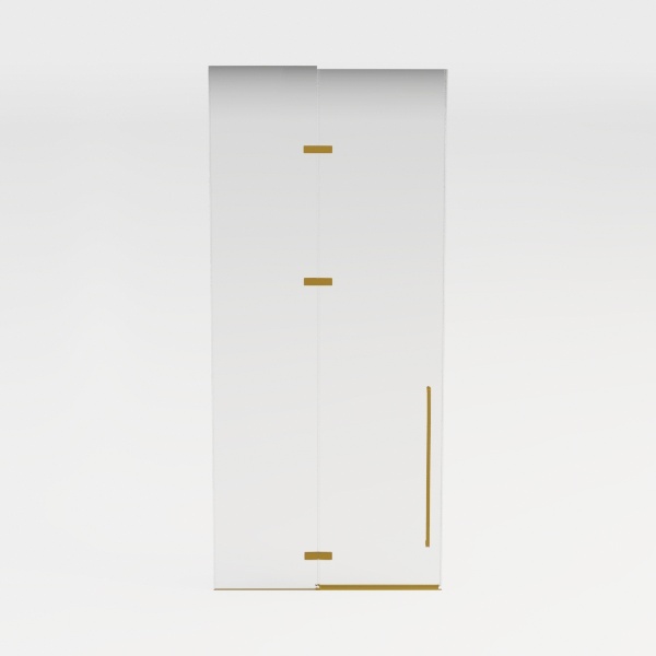 Semi-Framed Fixed Bathroom Shower Glass Door, 34&quot;