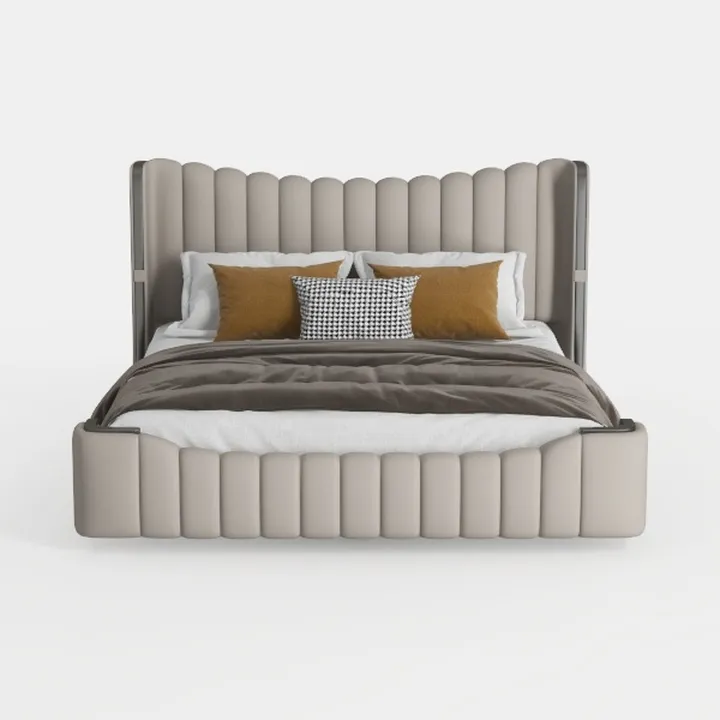 MAKLAINE Contemporary Rich Cream Linen Textured Fa