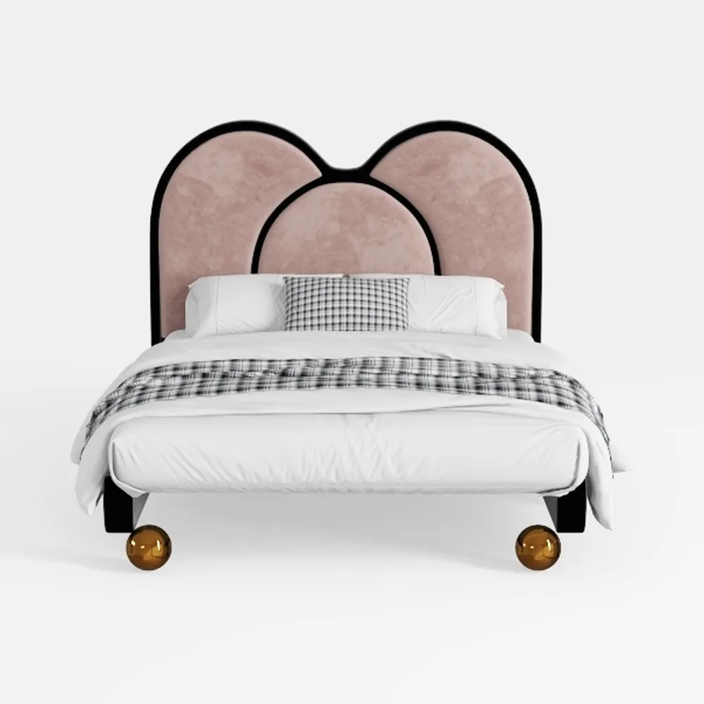 LOPOO Elegant Full Size Upholstered Platform Bed w