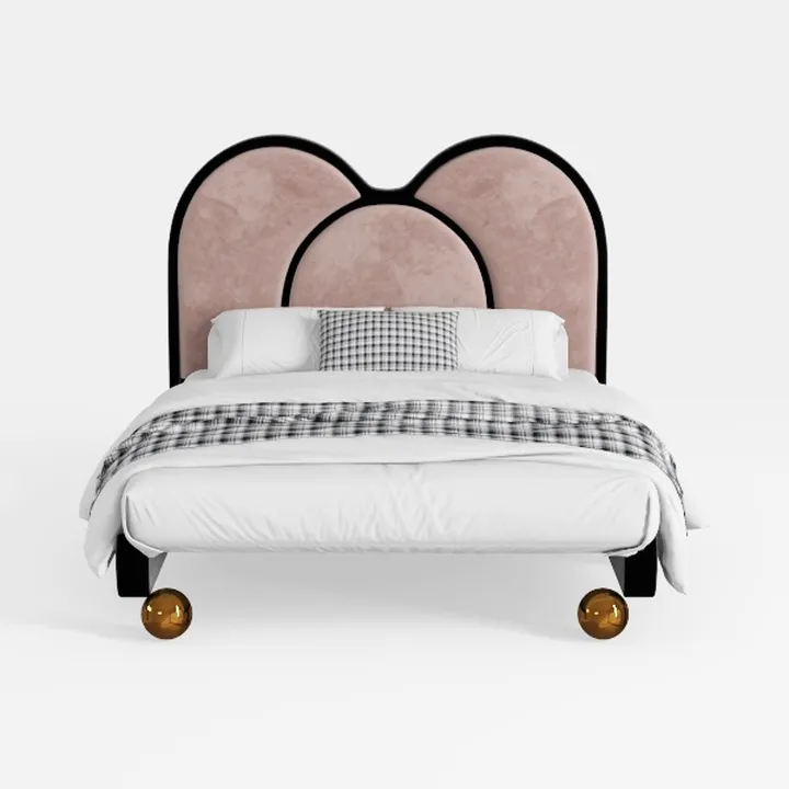 LOPOO Elegant Full Size Upholstered Platform Bed w