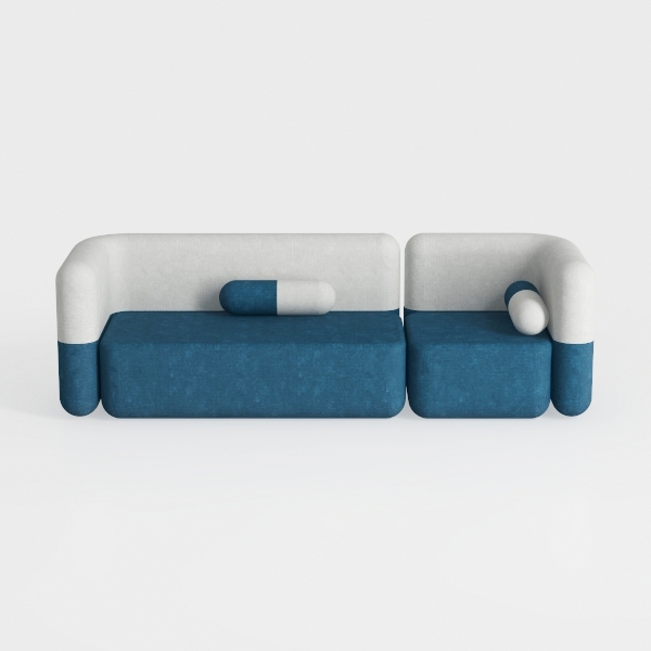 87&quot; Sectional Sofa Modular Deep Seat Sofa Couch