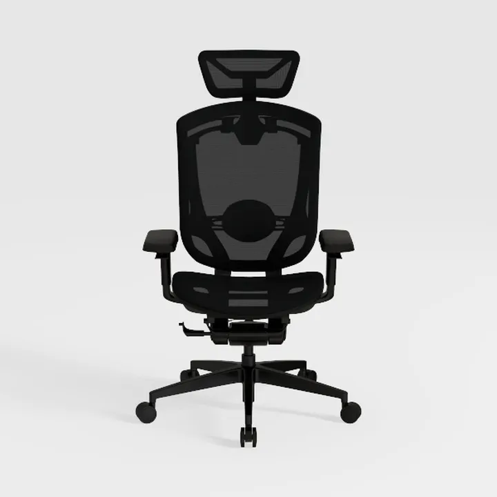 Black Mesh Fabric Ergonomic Office Chair High Back 3D Model