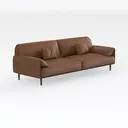 Liore Sofa Bed Pumpkin Colored Right 45 Degree View