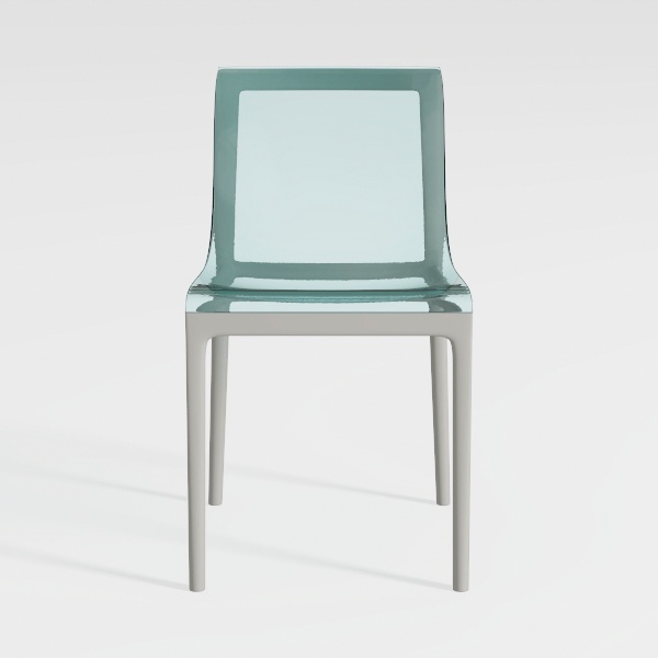 Almeda Clear Modern Acrylic Dining Chair With Meta