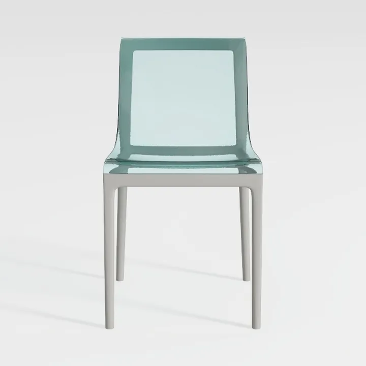 Almeda Clear Modern Acrylic Dining Chair With Meta