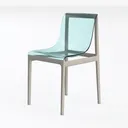 Almeda Clear Modern Acrylic Dining Chair With Meta Left 45 Degree View