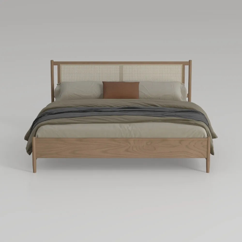 Rattan Bed Frame Full with Natural Rattan 