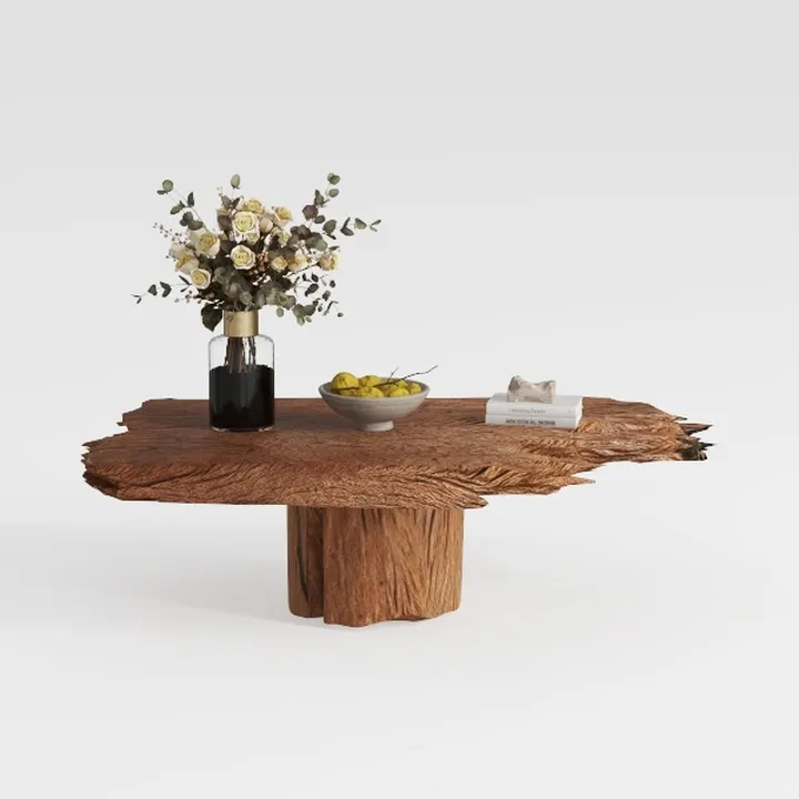 Mid-Century Modern Solid Mango Wood Large Coffee T