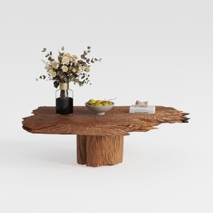 Mid-Century Modern Solid Mango Wood Large Coffee T