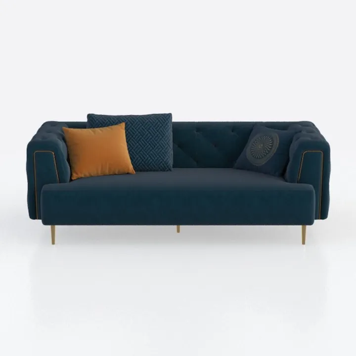 Dreamsir 78'' W Velvet Sofa, Mid-Century Love Seat