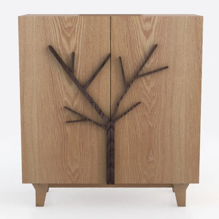 Elegant Vintage Floral Carved Wooden Storage
