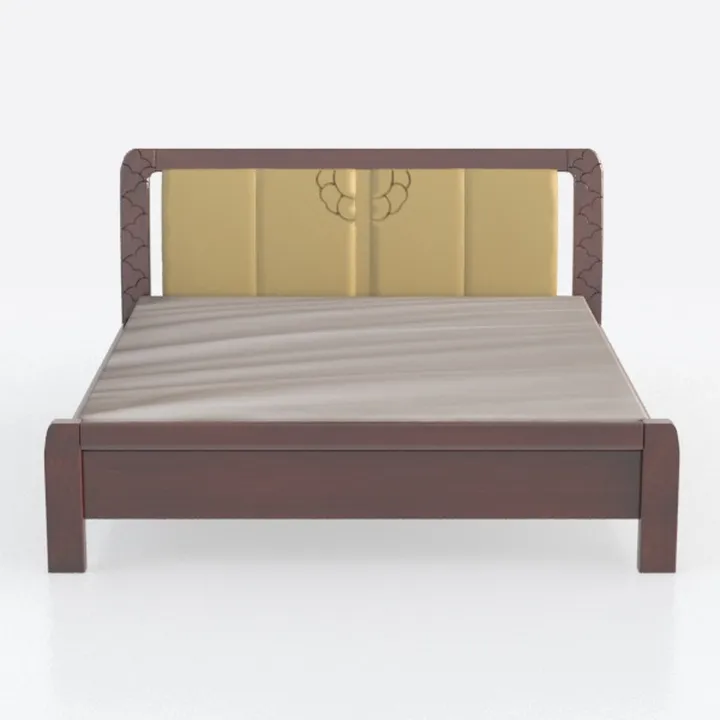 LSIGHTUS Brown Modern Full Size Bed Frame, Queen B