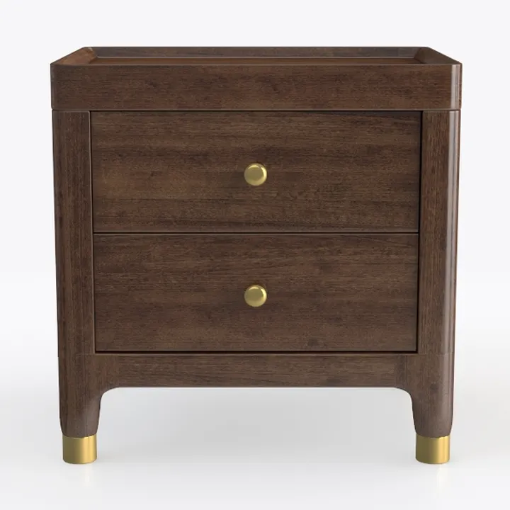 Benjara BM242616 Wooden Nightstand with 2 Drawers