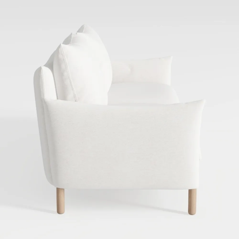 Barrel Accent Chair with Back Pillow, Large Teddy