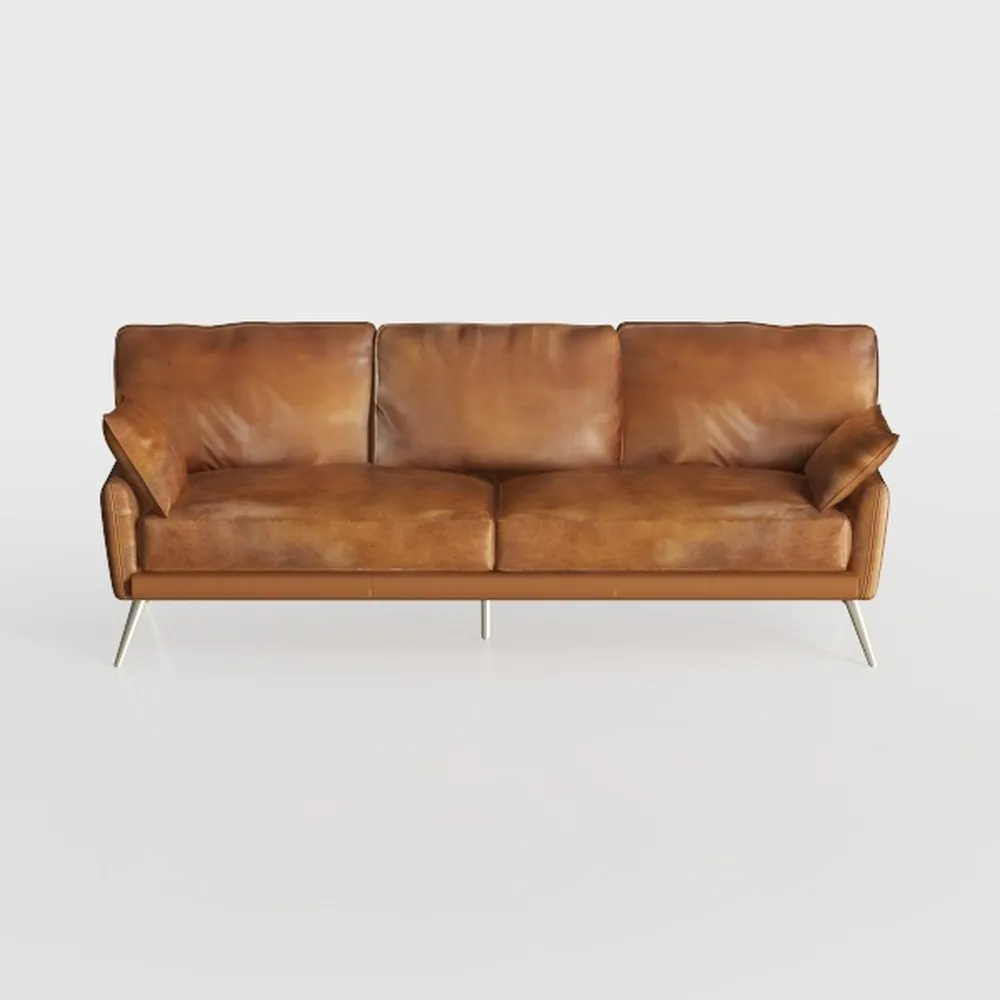 72'' 3-Seater Deep Seat Sofa Couch, Mid-Century