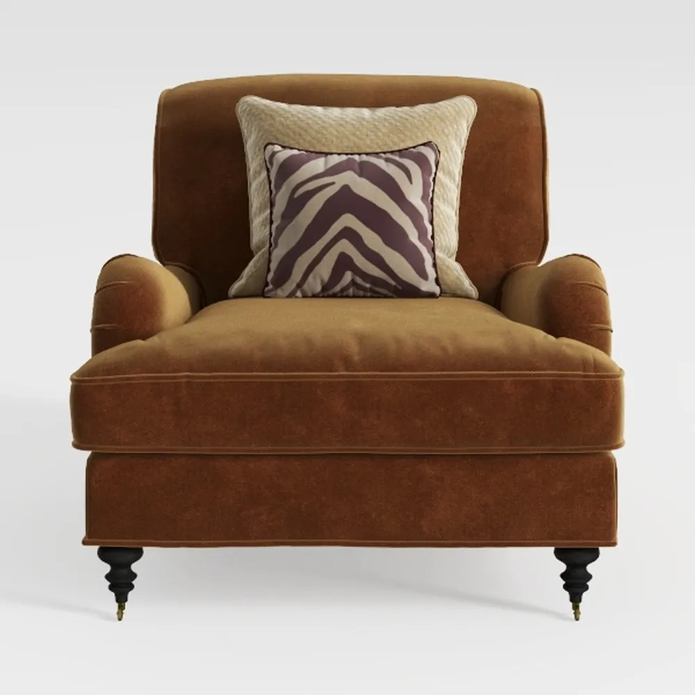 Kmax Accent Chair Velvet Modern Arm Sofa Chair