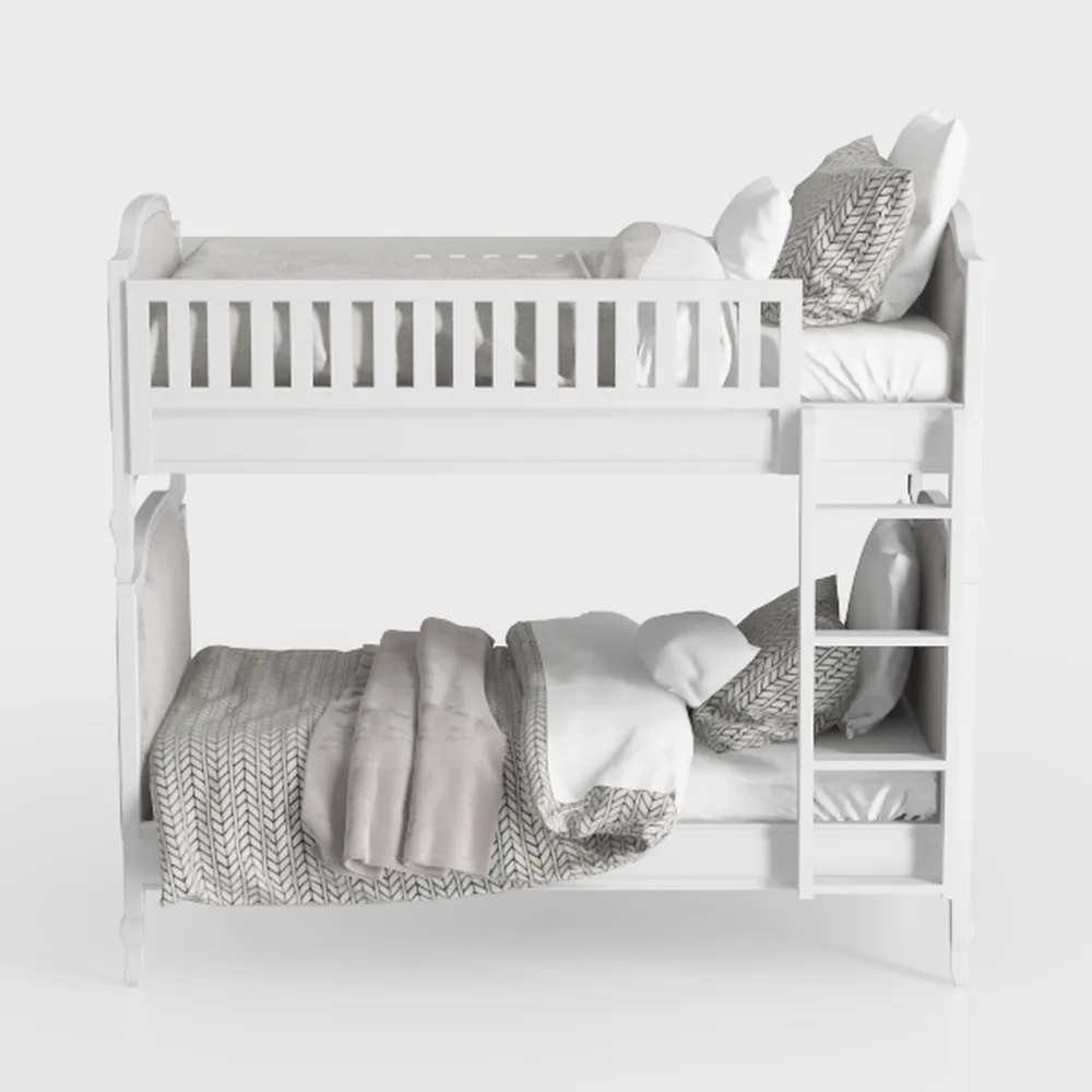 Max & Lily Low Bunk Bed, Twin-Over-Twin Bed Frame 