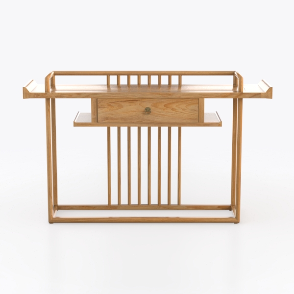 Generico Scrivania per Computer in Legno massello, Tavolo da Studio a Parete in Rovere, toletta Stretta per Ufficio Domestico, scrivania Versatile (1200x400x750 mm) - Ideale per soluzioni salvaspazio