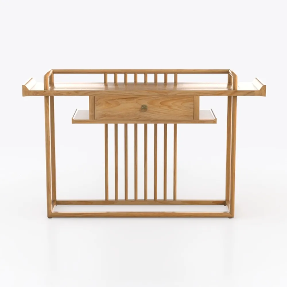 Generico Scrivania per Computer in Legno massello, Tavolo da Studio a Parete in Rovere, toletta Stretta per Ufficio Domestico, scrivania Versatile (1200x400x750 mm) - Ideale per soluzioni salvaspazio