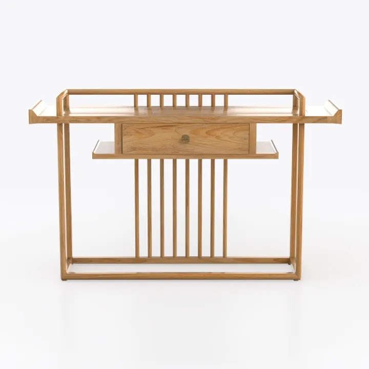Generico Scrivania per Computer in Legno massello, Tavolo da Studio a Parete in Rovere, toletta Stretta per Ufficio Domestico, scrivania Versatile (1200x400x750 mm) - Ideale per soluzioni salvaspazio