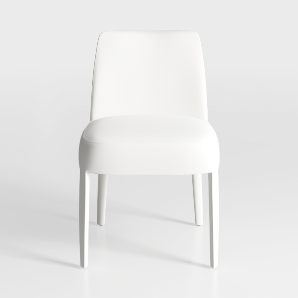 ACEDÉCOR Dining Chairs, White Leather Dining Chair