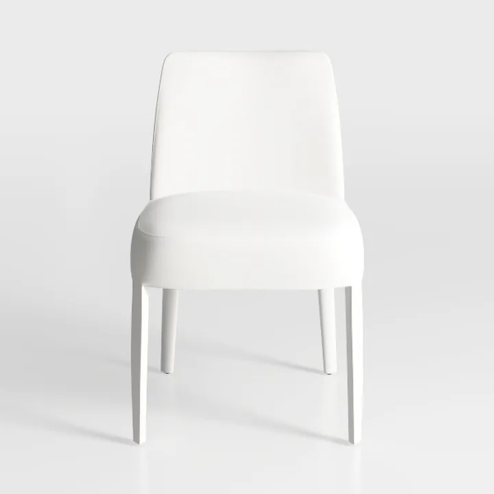 ACEDÉCOR Dining Chairs, White Leather Dining Chair