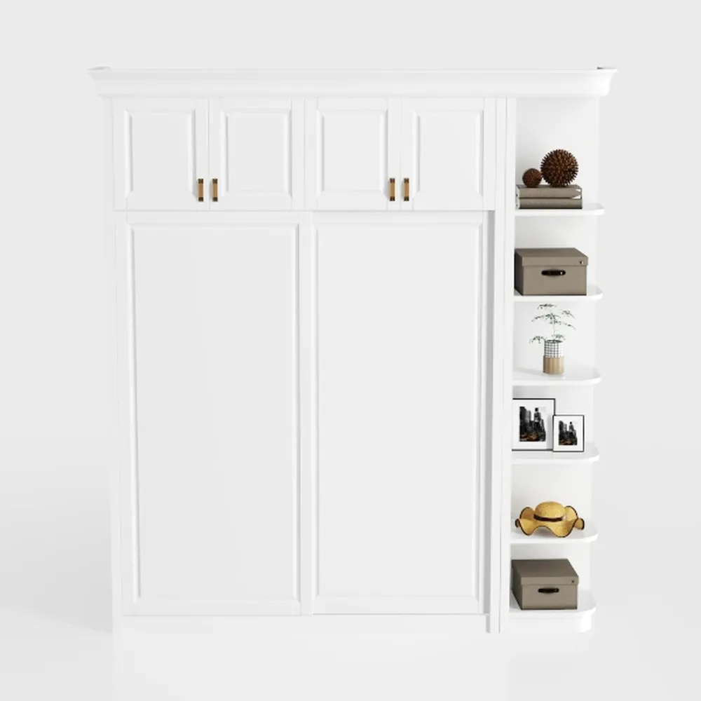 Metal Shoe Cabinet with Doors,47''Tall 6-Tier Shoe