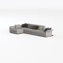 Convertible Sectional Sofa Couch, 103" L Shaped Co Left 45 Degree View