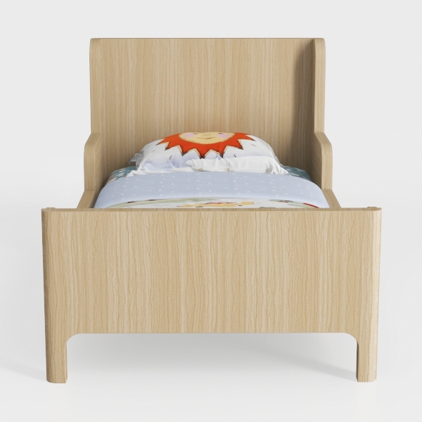 Vida Designs Milan Letto Singolo, Struttura in Legno di Pino Massello, Testiera, Estremità Bassa, Mobili per Camera da Letto, in Legno di Pino, 0.9 m