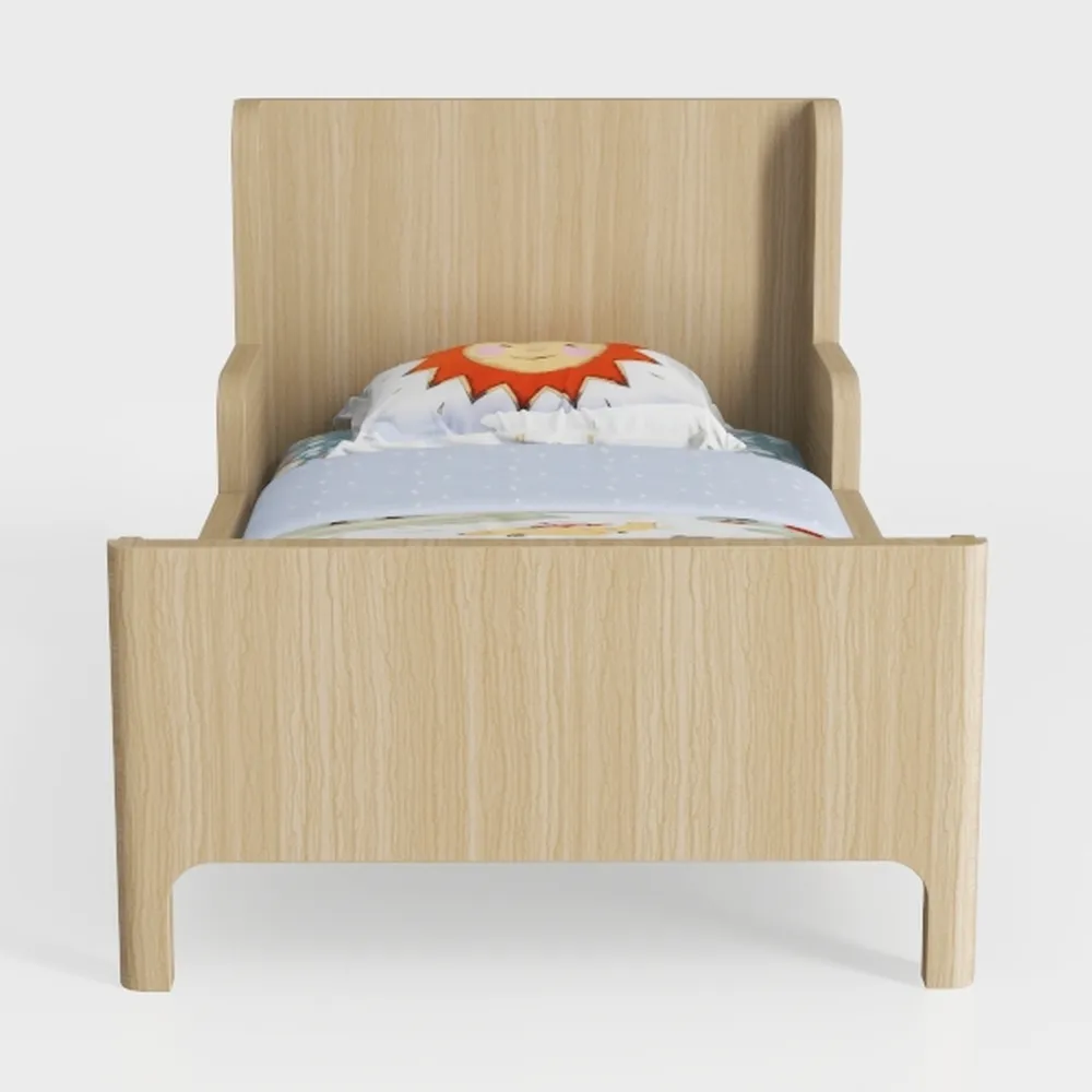 Vida Designs Milan Letto Singolo, Struttura in Legno di Pino Massello, Testiera, Estremità Bassa, Mobili per Camera da Letto, in Legno di Pino, 0.9 m