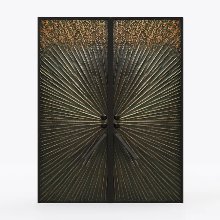 Industrial Vintage Metal Double Entry Door 3D Model