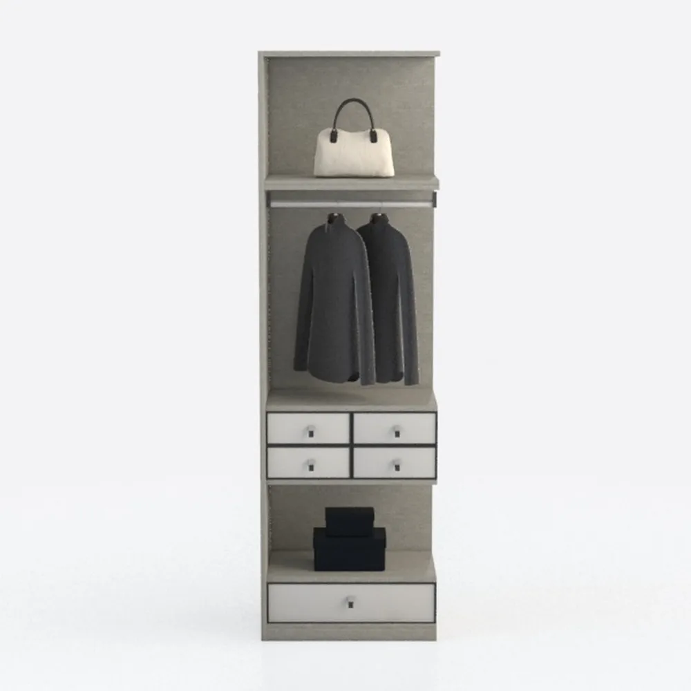 Farmhouse Corner Cabinet with LED Light, 67" Tall