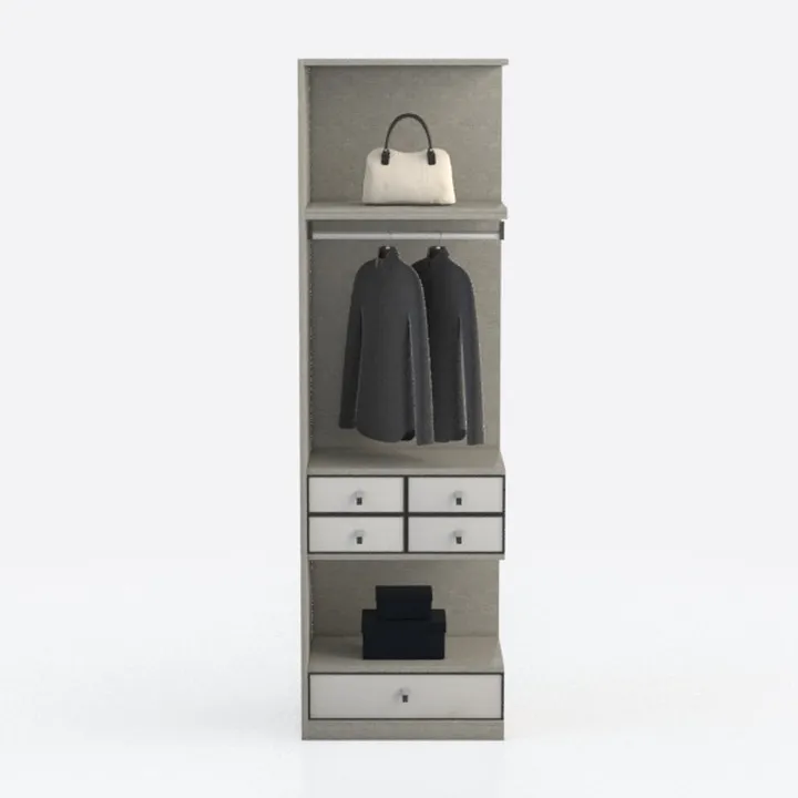 Farmhouse Corner Cabinet with LED Light, 67" Tall
