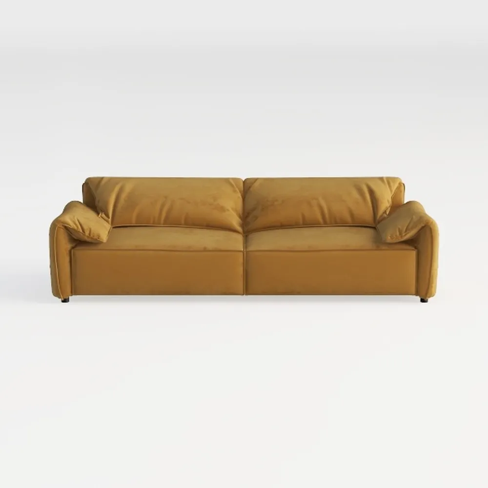 Acme Radia Sofa with Pillow in Yellow Turmeric