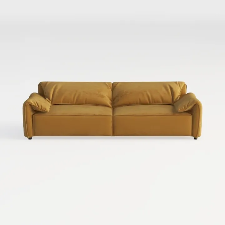 Acme Radia Sofa with Pillow in Yellow Turmeric