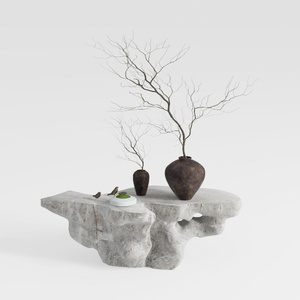 Rustic Vase Home Decor - 6.3 in Beige Ceramic