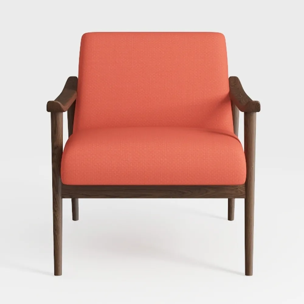 Yaheetech PU Leather Accent Chair, Mid-Century Mod
