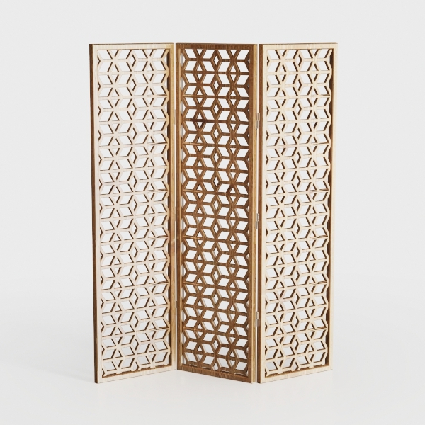 Room Divider Wood Carved Wall Divider Indoor 