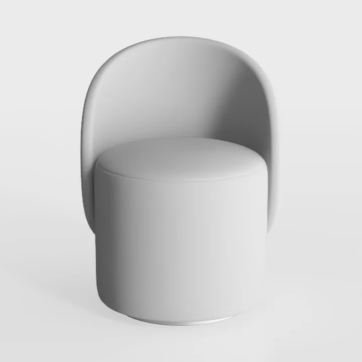 INMOZATA Swivel Chair, Teddy Round Accent Bucket