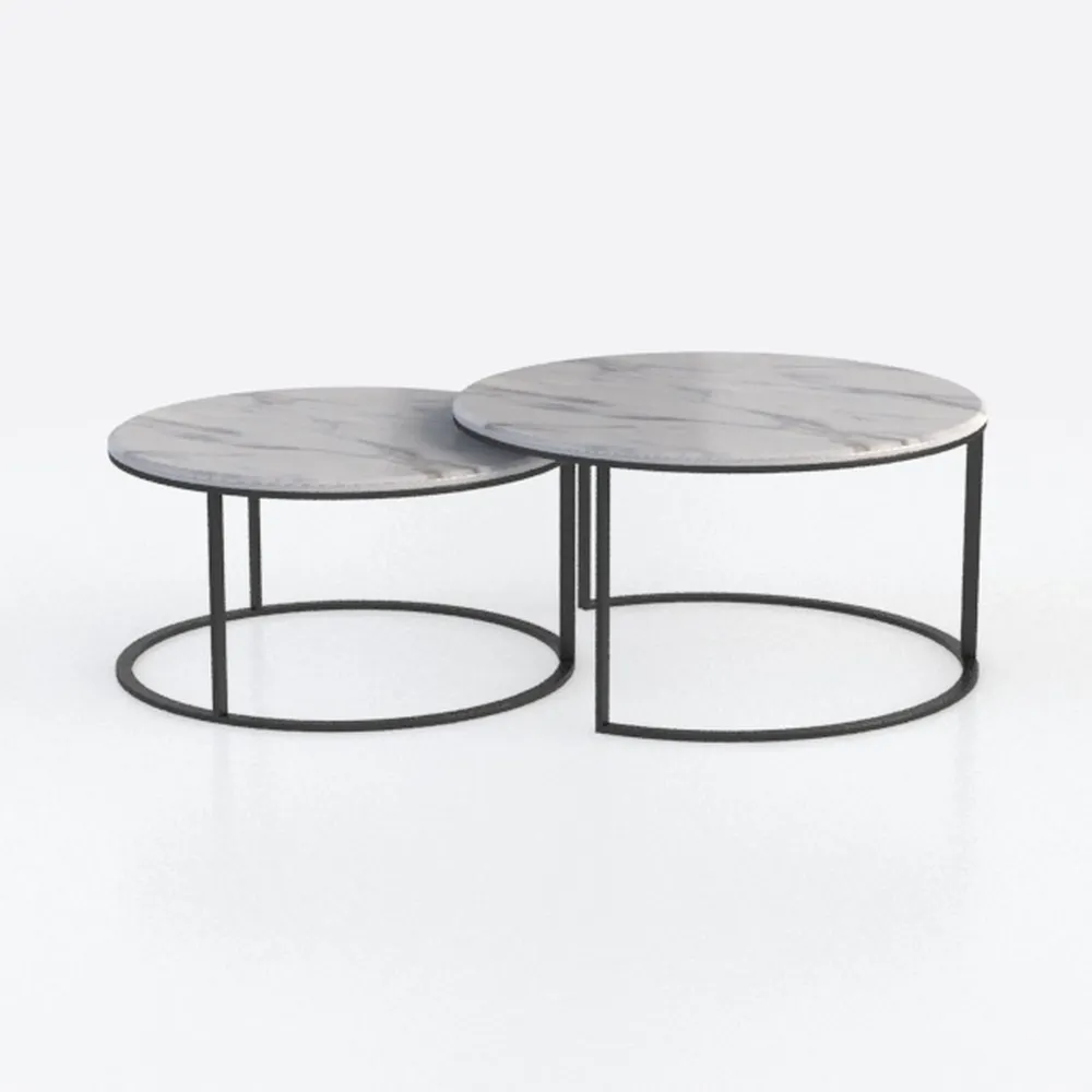 Nathan James Stella Round Modern Nesting Coffee 